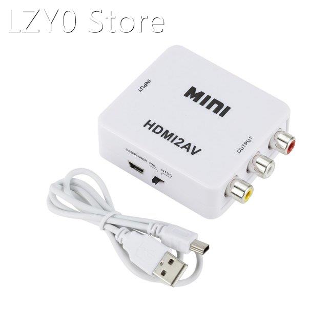 HDMI2AV Video Converter HD 1080P HDMI-compatible To RCA