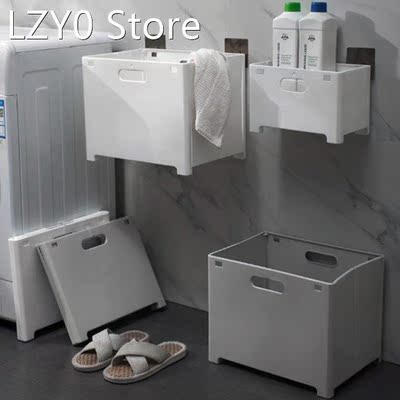 Foldable Laundry Basket Dirty Clothes Basket Bathroom Wall-m