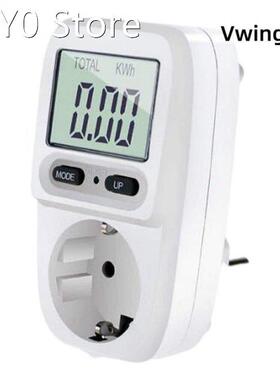 230V AC EU Digital LCD Power Meter Wattmeter Socket Wattage