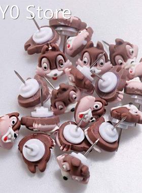 20Pieces Thumb Tack Shar Pei Dog Chewing Bone Panda Fox Shap