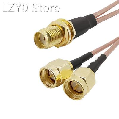 SMA Female Bulkhead to Dual SMA Male Connector Y Type Splitt