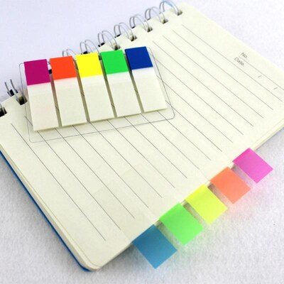 100Pcs Transparent Color Plastic Index Tabs Flag Sticky Not