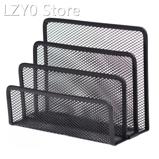 Metal Mesh Bookshelf Tray Office School Supplies Desktop Mag