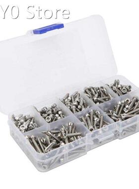 360Pcs Self-Tapping Screw M3 Hex Socket 304 Stainless Steel