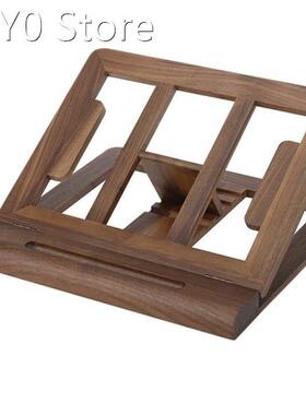 Wooden Notebook Stand, Adjustable Height Foldable Heat Dissi