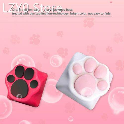 ABS Silicone Kitty Paw Artisan Cat Paws Pad Keyboard keyCaps