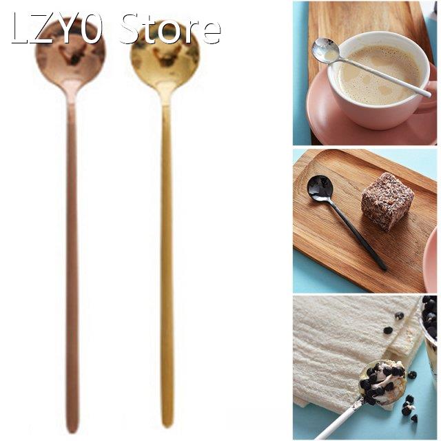 Stainless Steel Coffee Spoon Round Tea Spoons Ice Cream Frui