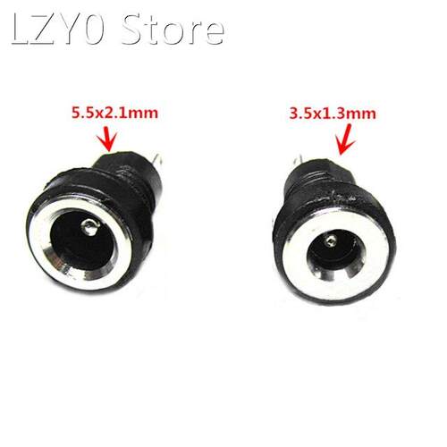 10PCS 5.5x2.1mm/ 3.5x1.3mm DC Power Jack Socket Female Panel
