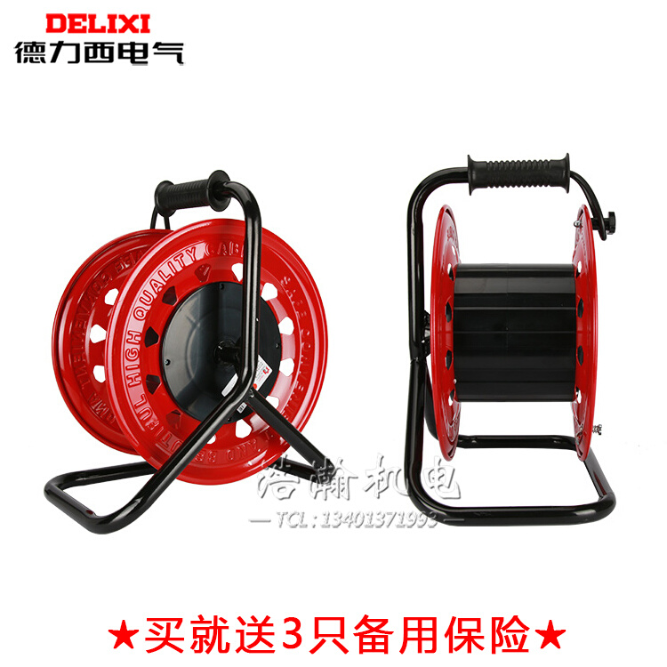线。拖德力西移动电缆盘380V 10A/16A防水漏电收线绕线 卷线盘器