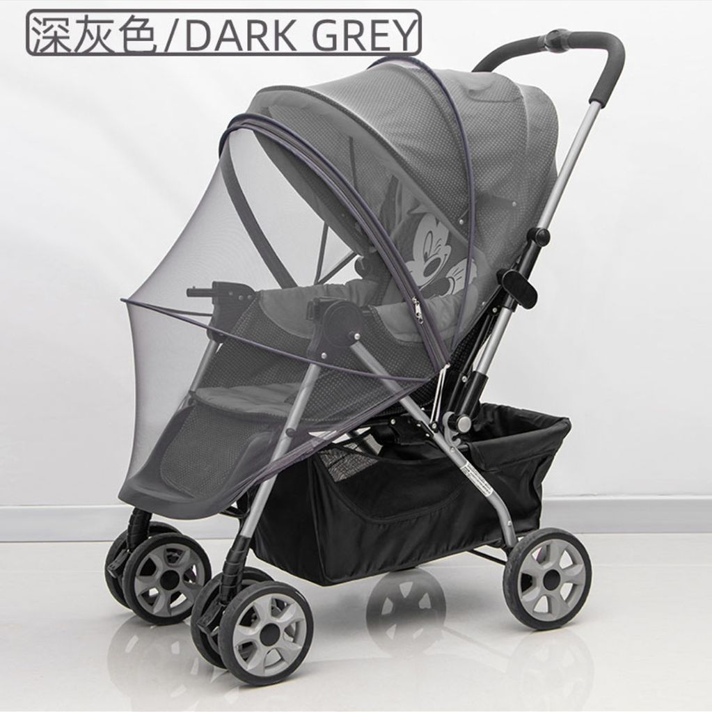 。婴儿车蚊帐全罩式通用伞车宝宝密推车防蚊罩加儿童加大婴幼儿网