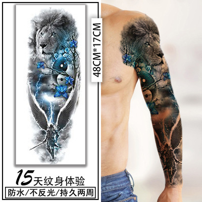 厂家现货批发全臂纹身贴防水纹身贴持久防水大花臂纹身贴