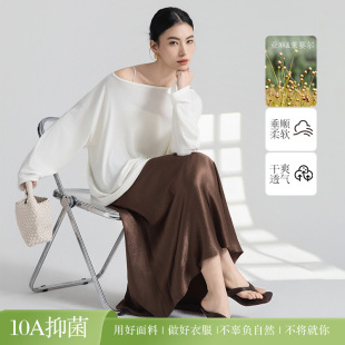 轻奢小贵老钱慵懒风雨露亚麻长袖 女宽松透气轻薄棉麻外套 罩衫