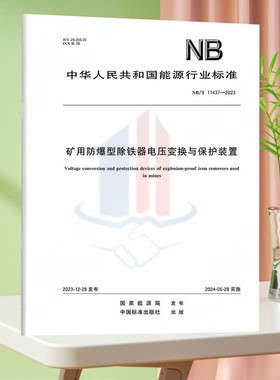 NB/T 11437-2023矿用防爆型除铁器电压变换与保护装置