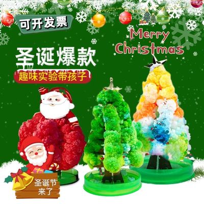 圣诞树开花魔法雪人创意结晶树