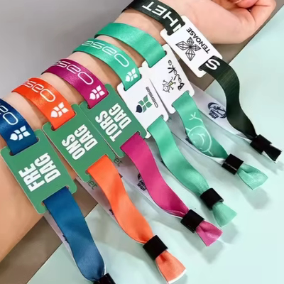 一次性丝带手环定制会议签到入场马拉松缎带卡牌手腕带RFID手环