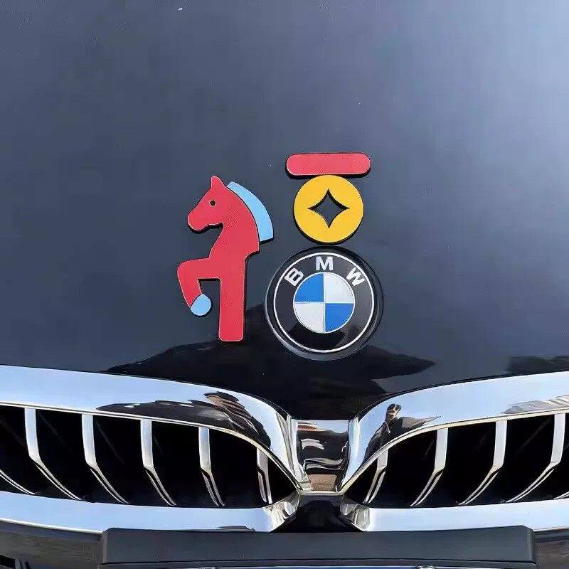 【福马】BMW车标装饰贴创意3D立体汽车装饰摆件个性防水车头装饰