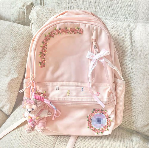 小雏菊刺绣书包装饰品手工diy花边布贴高颜值背包饰品个性创意新