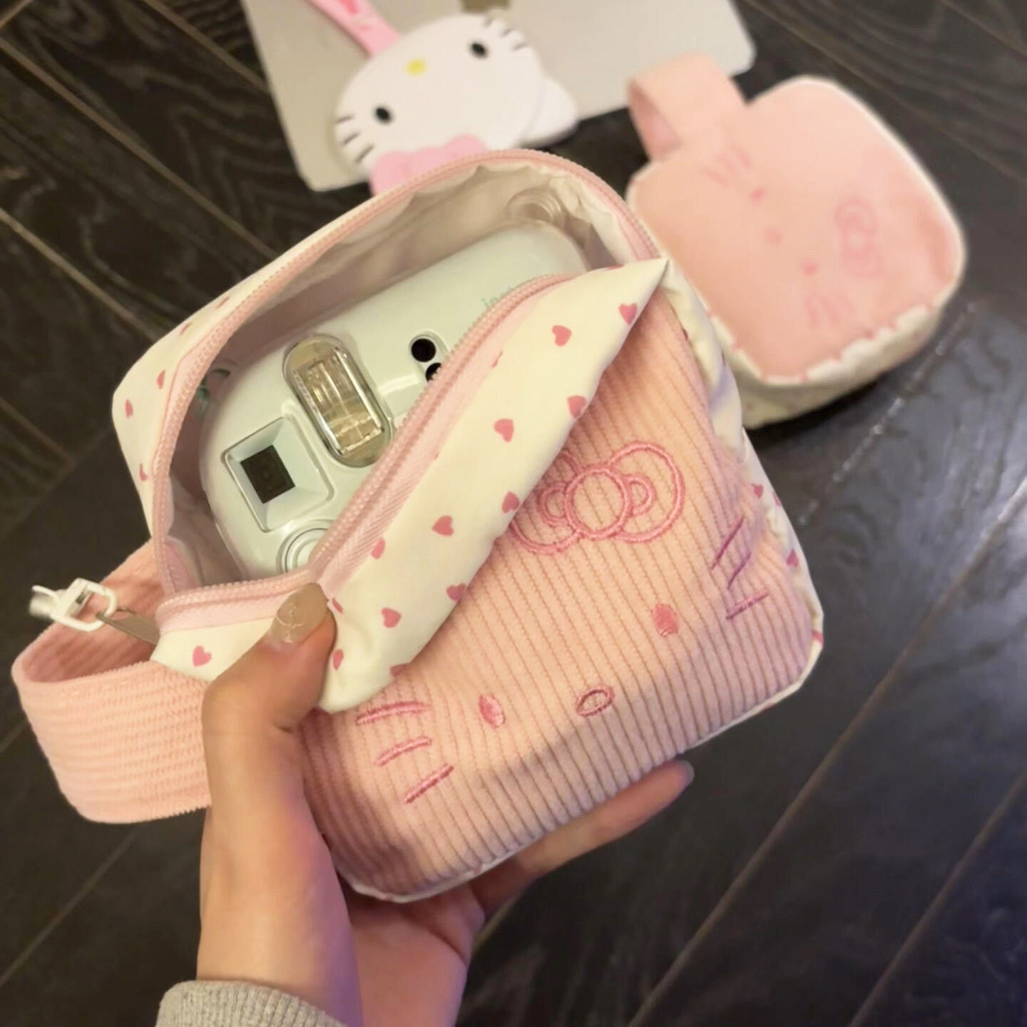 可爱卡通猫咪拍立得收纳包富士mini12相机包外出防碰便携保护套