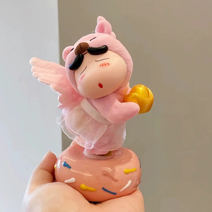 好可爱！转转蜡笔小新摆件桌面装饰品客厅电视柜手办创意家居好物