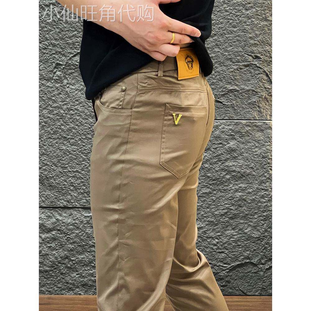 香港男裤秋冬季2024新款轻奢商务休闲裤男潮流显瘦西裤修身小脚裤