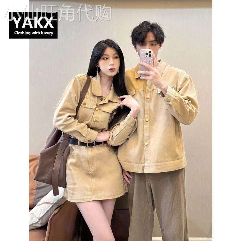 高端情侣装春秋季长袖衬衫男女士2025新款早秋穿搭气质风一裙一衣