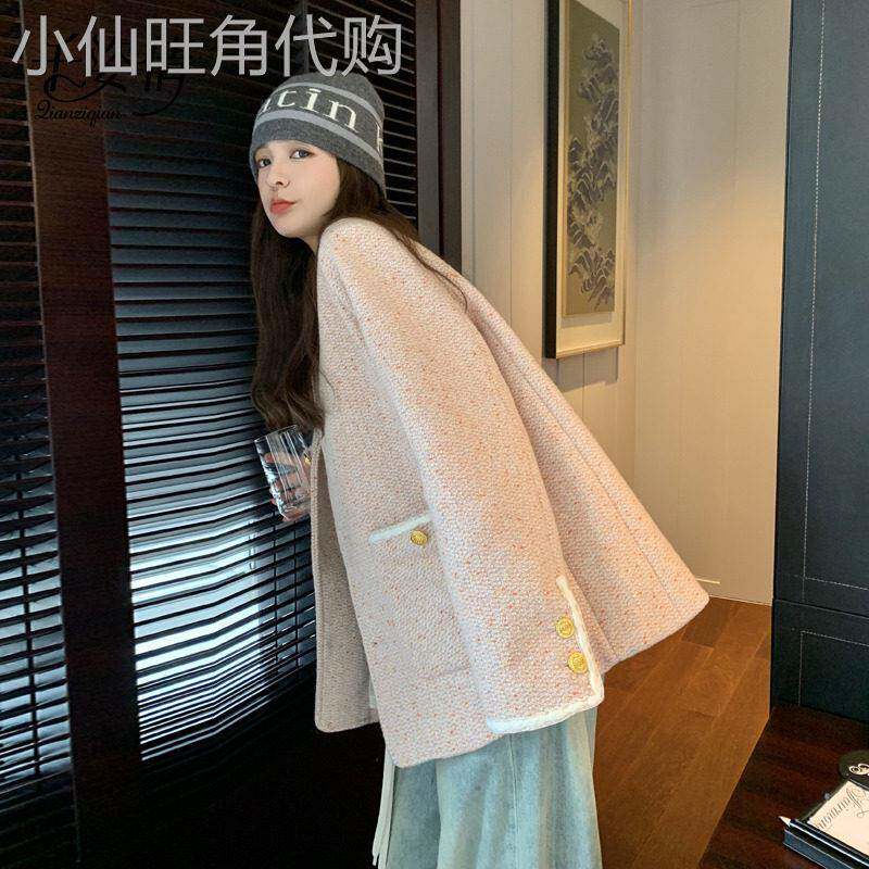 粉色名媛小香风外套女秋冬2025新款韩系精致温柔甜美超好看上衣