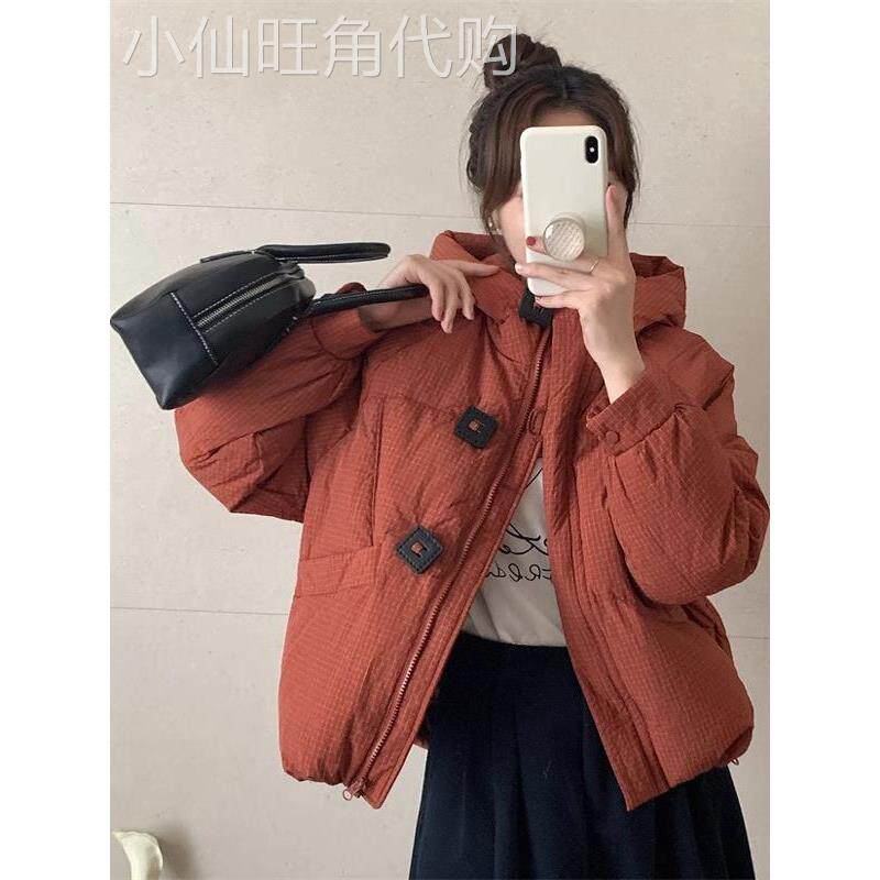 轻薄短款羽绒服女款2025新款冬季小个子时尚面包服白鸭绒连帽外套