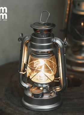 ampm全日营户外煤油灯复古油灯手提露营灯野营灯怀旧装饰品马灯