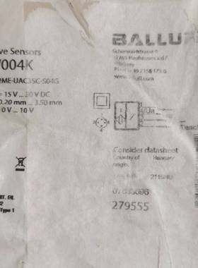 议价巴鲁夫 BAW004k 模拟量传感器