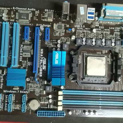 议价华硕M5A78L/USB3，拆机主板，带ADX640CPU，