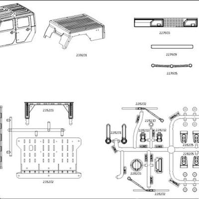 CROSSRC EMOX4大豹子 橙黄色完整车壳总成 CS-97401287