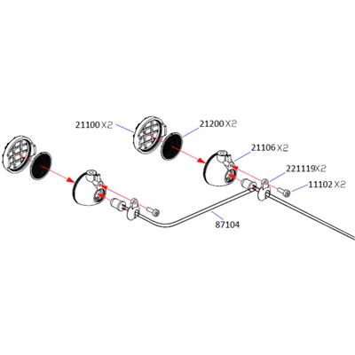 CROSSRC 大虎鲨 UT4 PRO圆灯组件  CS-97401329