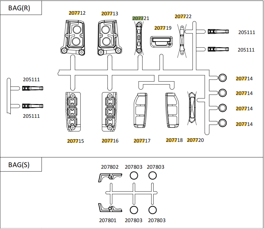 CROSSRC AT6车壳前脸灯杯附件 CS-97401028