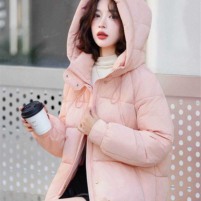 羽绒棉服女冬季小个子2025新款女士连帽短款洋气韩系面包服外套厚