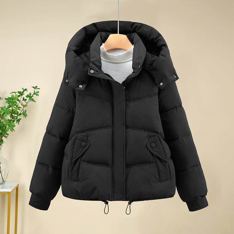 帽子可拆卸冬季连帽棉服女2025新款韩版加厚短款棉衣棉袄夹克外套