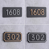 高档轻奢家用门牌定制亚克力贴字网红入户挂牌房号牌古铜金数字贴房间号码 牌制作自粘创意民宿酒店宾馆包厢