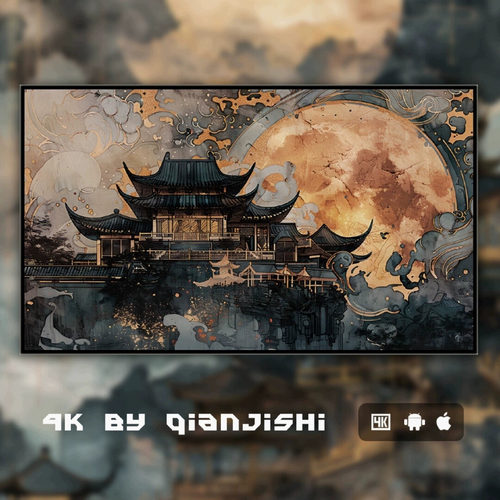 18张浓墨版绘4K高清无损壁纸 全画幅国风手机平板电脑全套折叠屏