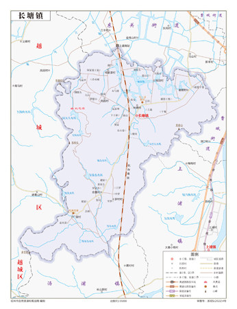 长塘镇上虞区地图行政区划水系河流湖泊交通旅游铁路地形卫星流域