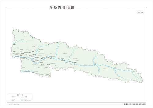 尼勒克县地图水系河流湖泊交通行政区划旅游铁路地形卫星地势山峰