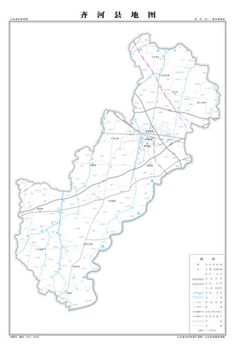 齐河县地图交通水系地形河流行政区划湖泊旅游铁路山峰卫星村界乡