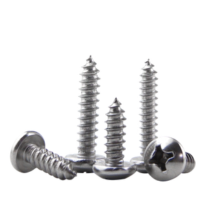 304不锈钢圆头自攻螺丝十字盘头自攻十字螺钉罗丝钉子M4.2-M5.5