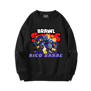 荒野乱斗BrawlStars宙斯红拇指游戏周边圆领卫衣男女秋冬加绒外套