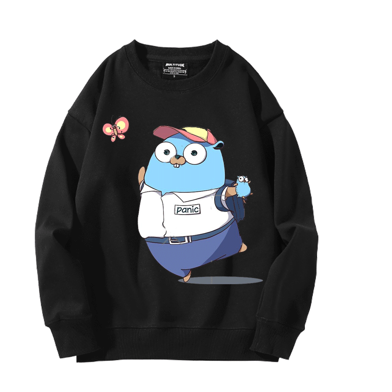 谷歌开源编程golang语言圆领卫衣男女秋冬程序员极客技术开发外套