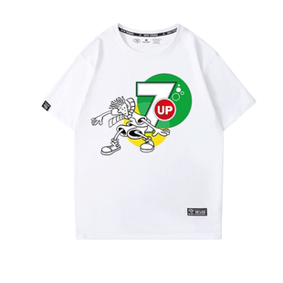 七喜小子莫7吉托联名t恤短袖男oversize街头风ins潮宽松学生衣服t