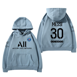 巴黎圣日耳曼梅西messi大巴黎球队连帽卫衣男队服内马尔足球球衣