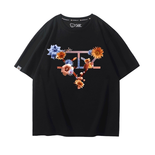 火星人花花华晨宇火星演唱会花海周边短袖男女夏季纯棉宽松T恤衫