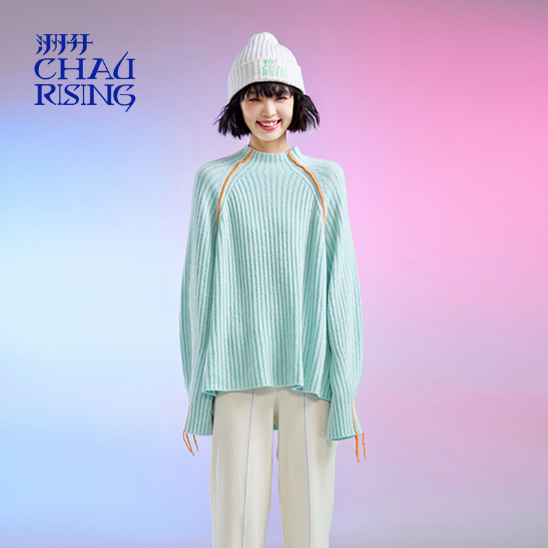 CHAU.RISING流苏圈圈羊绒针织衫