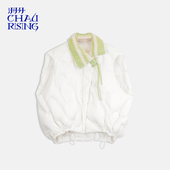 洲升 CHAU.RISING轻薄保暖中式 祥云翻领宽松马甲秋冬羽绒服鹅绒