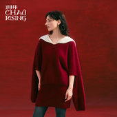 上衣新年款 洲升 水洗羊绒两穿女衫 套头衫 羊绒拉毛 2025秋冬新款