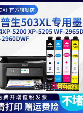 适用爱普生EPSON E503XL墨盒XP-5200 XP-5205 WF-2960 WF-2965DWF打印机墨盒WF-2960D欧洲机型T503XL墨水